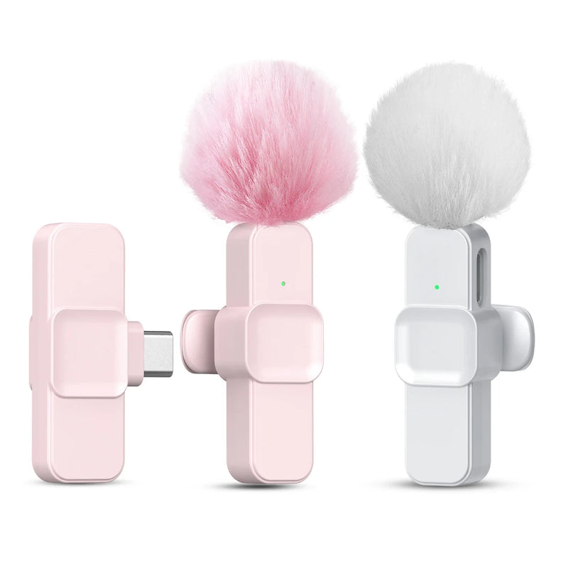 Pink Wireless Lavalier Microphone