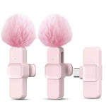 Pink Wireless Lavalier Microphone