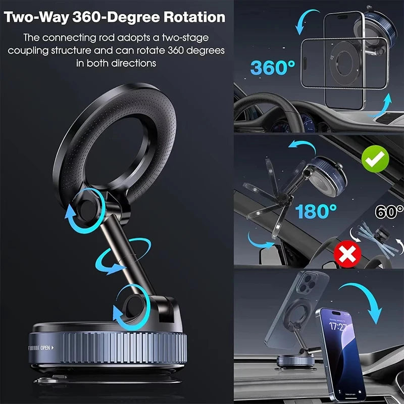 Magnetic Vacuum Car Phone Holder